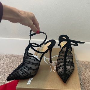 Authentic Acide Lace 100 Dotted Tulle Sandals